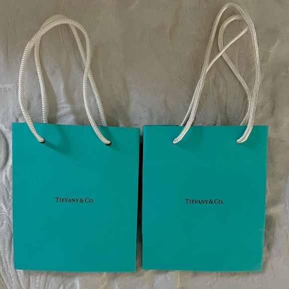 Tiffany & Co. Set of 2 Gift Bags -6x5 in excellent condition. - Picture 1 of 4